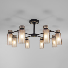 Потолочная люстра со стеклянными плафонами 70115/8 черный &mdash; Multielectrika
