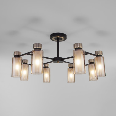 Потолочная люстра со стеклянными плафонами 70115/8 черный — Multielectrika