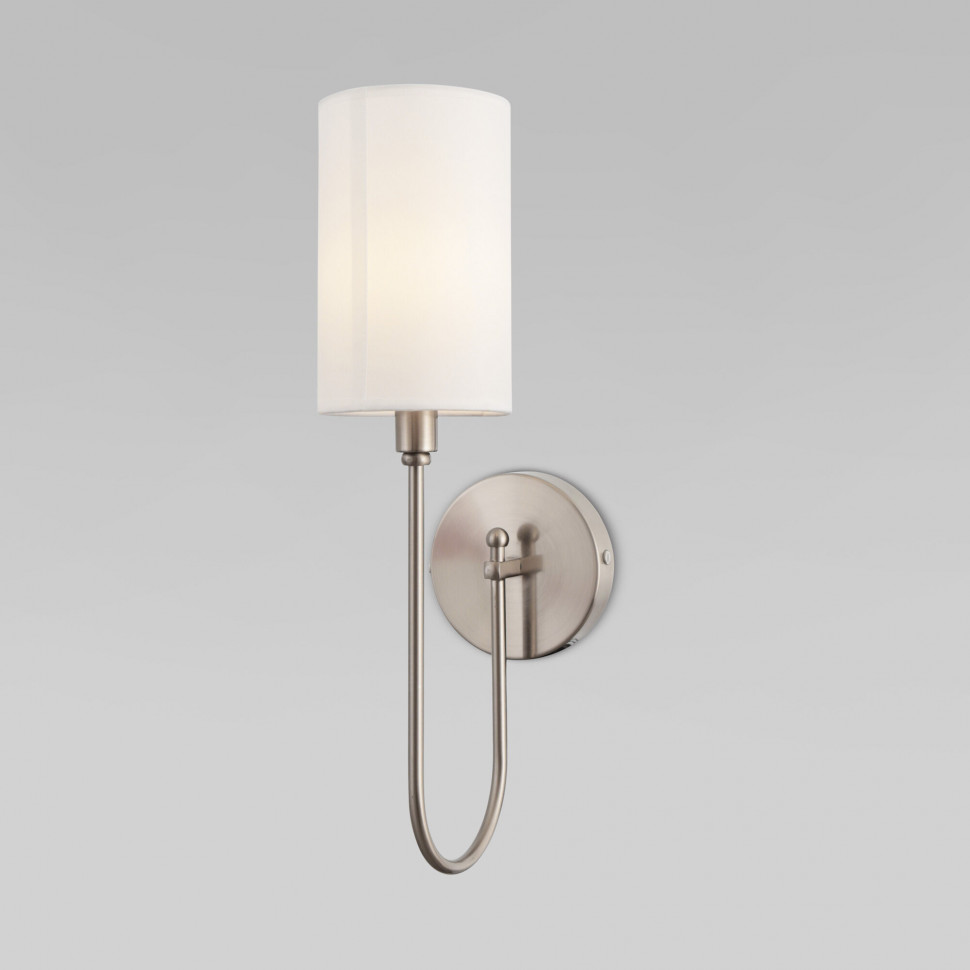 Настенный светильник с тканевым абажуром 60164/1 никель фото 1 &mdash; Multielectrika