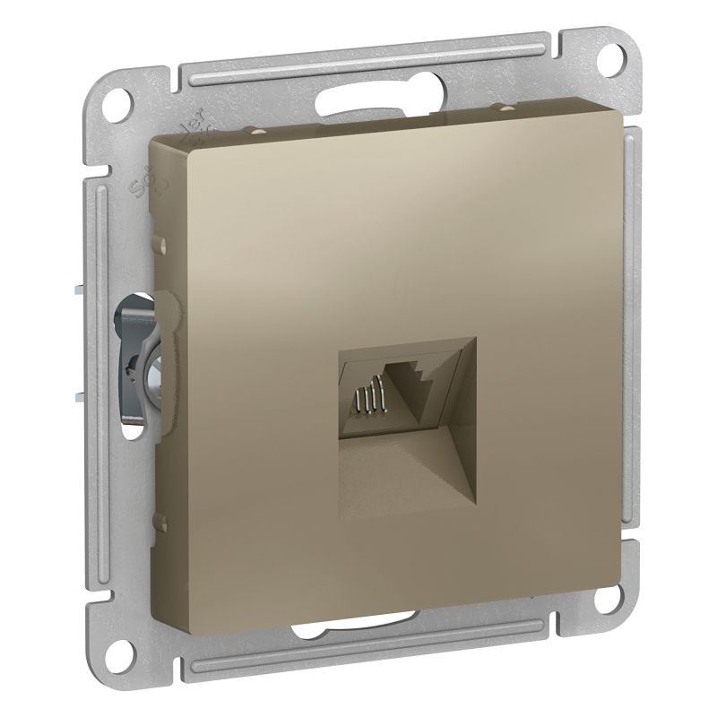 Розетка RJ-11 Schneider Electric Atlas Design шампань фото 1 — Multielectrika