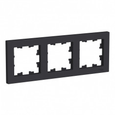 Рамка Schneider Electric Atlas Design на 3 поста, карбон &mdash; Multielectrika