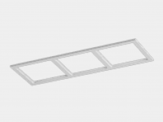 Рамка тройная для серии COMBO 3, квадратная, белая, COMBO-3S3-WH &mdash; Multielectrika