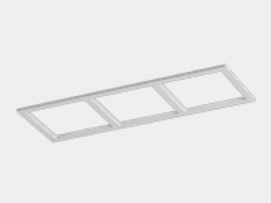 Рамка тройная для серии COMBO 3, квадратная, белая, COMBO-3S3-WH — Multielectrika