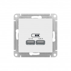 Зарядное устройство USB Systeme Electric AtlasDesign 5В/2,1 А, 2х5В/1,05 А, лотос &mdash; Multielectrika