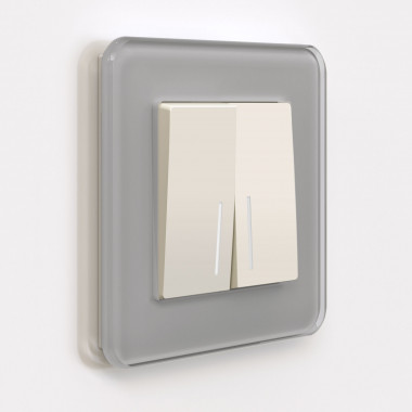 Выключатель двухклавишный с подсветкой (айвори матовый) W1120162 &mdash; Multielectrika