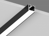 Подвесной алюминиевый профиль Design LED LS 3535, 2500 мм, черный 9005 муар (М) фото 5 — Multielectrika