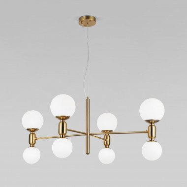 Умная подвесная люстра с плафонами 30182/8 латунь — Multielectrika