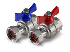 Кран шаровой TIM 1" с накидной гайкой (пара) M328-4 &mdash; Multielectrika