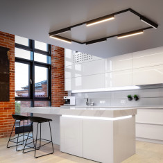 Трековый светодиодный светильник для трехфазного шинопровода X-Line черный матовый X-Line черный матовый 28W 4200K (LTB55) трехфазный &mdash; Multielectrika