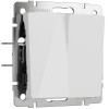 Выключатель двухклавишный (белый акрил) W1120041 фото 1 — Multielectrika
