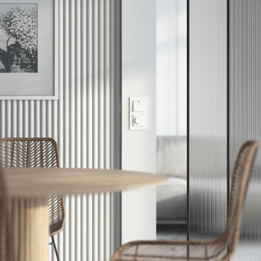 Выключатель двухклавишный (белый акрил) W1120041 &mdash; Multielectrika