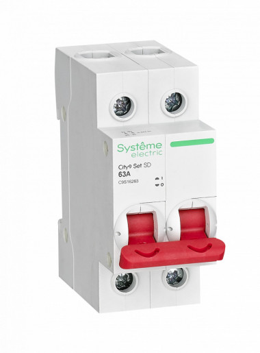 Выключатель нагрузки Systeme Electric City9 Set (ВН) 2P 63А 400В — Multielectrika