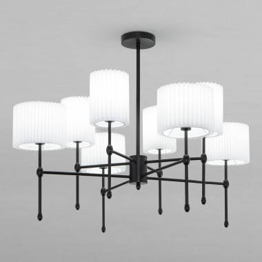 Умный потолочный светильник с тканевыми абажурами 60162/8 черный — Multielectrika