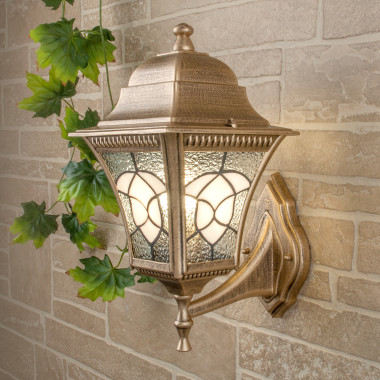 Уличный настенный светильник Altair черное золото — Multielectrika