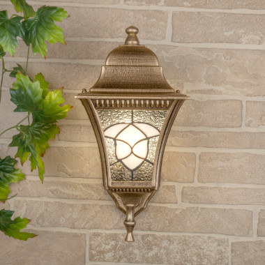 Уличный настенный светильник Altair черное золото — Multielectrika