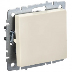 Выключатель одноклавишный 10А IEK Brite ВС10-1-0-БрКр бежевый &mdash; Multielectrika