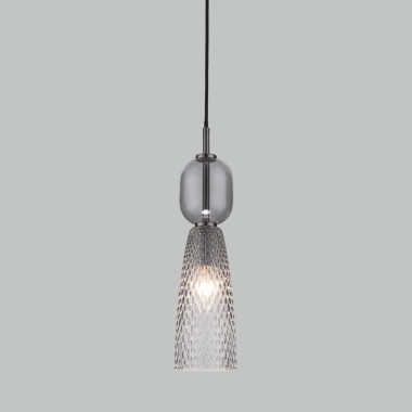 Подвесной светильник со стеклянным плафоном 50211/1 дымчатый — Multielectrika