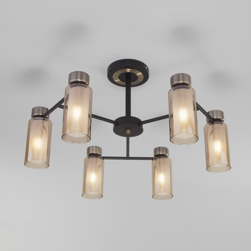 Потолочная люстра в стиле лофт 70115/6 черный фото 1 — Multielectrika