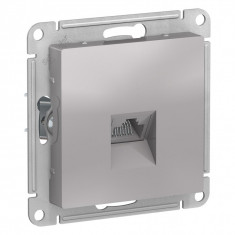Розетка Schneider Electric Atlas Design RJ-45 кат. 5е, алюминий &mdash; Multielectrika
