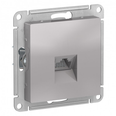 Розетка Schneider Electric Atlas Design RJ-45 кат. 5е, алюминий — Multielectrika