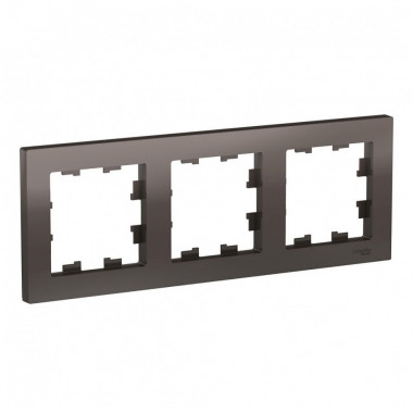Рамка Schneider Electric Atlas Design на 3 поста, мокко — Multielectrika