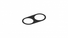 Рамка двойная для серии COMBO 1 круглая, черная, COMBO-1R2-BL &mdash; Multielectrika