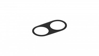 Рамка двойная для серии COMBO 1 круглая, черная, COMBO-1R2-BL — Multielectrika