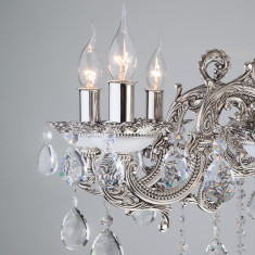 Подвесная люстра с хрусталем 283/10 серебро &mdash; Multielectrika