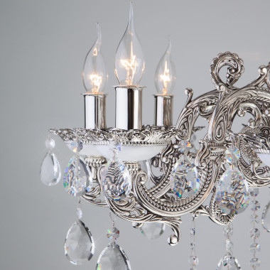 Подвесная люстра с хрусталем 283/10 серебро — Multielectrika