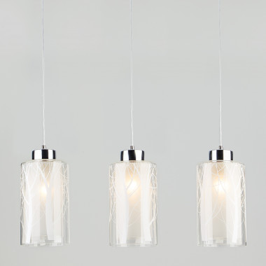 Светильник на подвесе с плафонами 50001/3 хром — Multielectrika