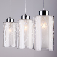 Светильник на подвесе с плафонами 50001/3 хром &mdash; Multielectrika