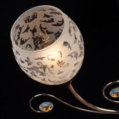 Потолочная люстра со стеклянными плафонами 9677/3 золото &mdash; Multielectrika