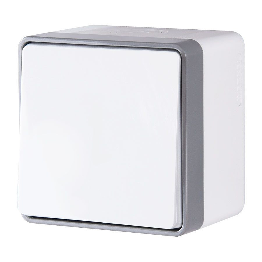 Выключатель одноклавишный влагозащищенный Gallant белый W5010201 фото 1 &mdash; Multielectrika