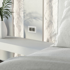 Розетка двойная с заземлением (дымчатый) W1272004 &mdash; Multielectrika