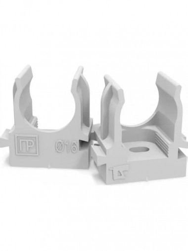 Крепеж - клипса для труб серая &quot;Промрукав&quot; — Multielectrika