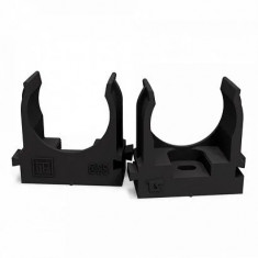 Крепеж-клипса для труб D25, под монтажный пистолет, черные "Промрукав" PR13.0133 &mdash; Multielectrika