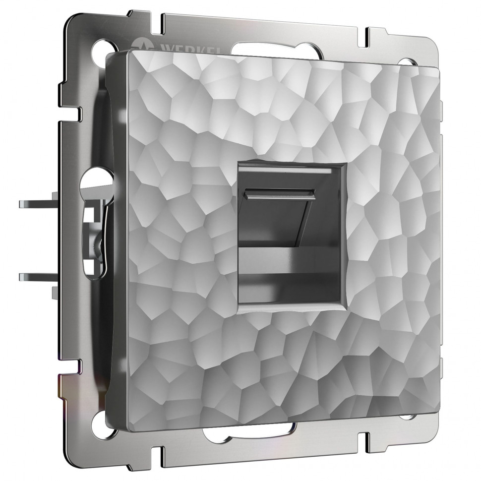 Розетка Ethernet RJ-45 (Hammer серебряный) W1281006 фото 1 &mdash; Multielectrika