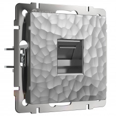 Розетка Ethernet RJ-45 (Hammer серебряный) W1281006 &mdash; Multielectrika