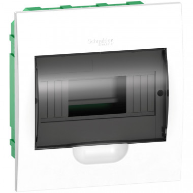 Корпус встраиваемый Systeme Electric City9 Box с прозрачной дверцей 1ряд/8мод — Multielectrika