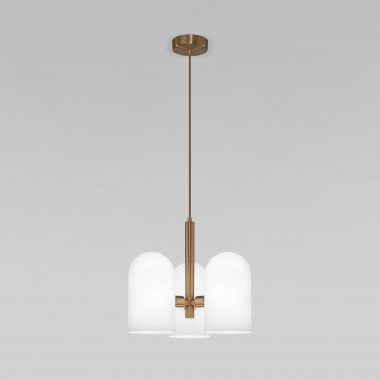 Подвесной светильник со стеклянными плафонами 50357/3 латунь — Multielectrika