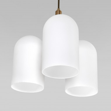 Подвесной светильник со стеклянными плафонами 50357/3 латунь — Multielectrika