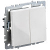 Выключатель двухклавишный 10А IEK Brite ВС10-2-0-БрБ белый фото 1 — Multielectrika