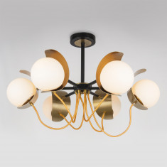 Потолочная люстра со стеклянными плафонами 70110/6 черный &mdash; Multielectrika