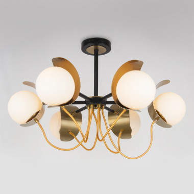 Потолочная люстра со стеклянными плафонами 70110/6 черный — Multielectrika