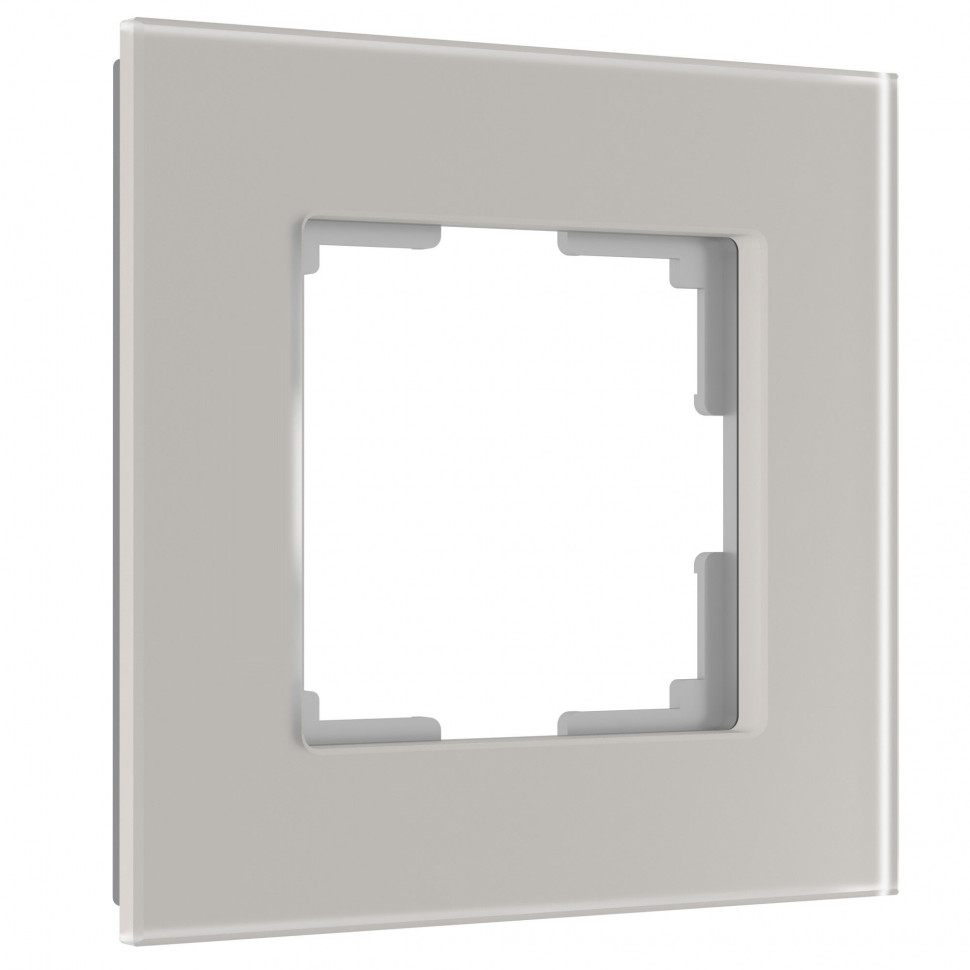 Рамка из стекла на 1 пост Senso дымчатый soft-touch W0013117 фото 1 &mdash; Multielectrika