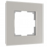 Рамка из стекла на 1 пост Senso дымчатый soft-touch W0013117
