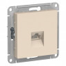 Розетка Schneider Electric Atlas Design RJ-45 кат. 5е, бежевая