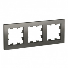 Рамка Schneider Electric Atlas Design на 3 поста, сталь &mdash; Multielectrika
