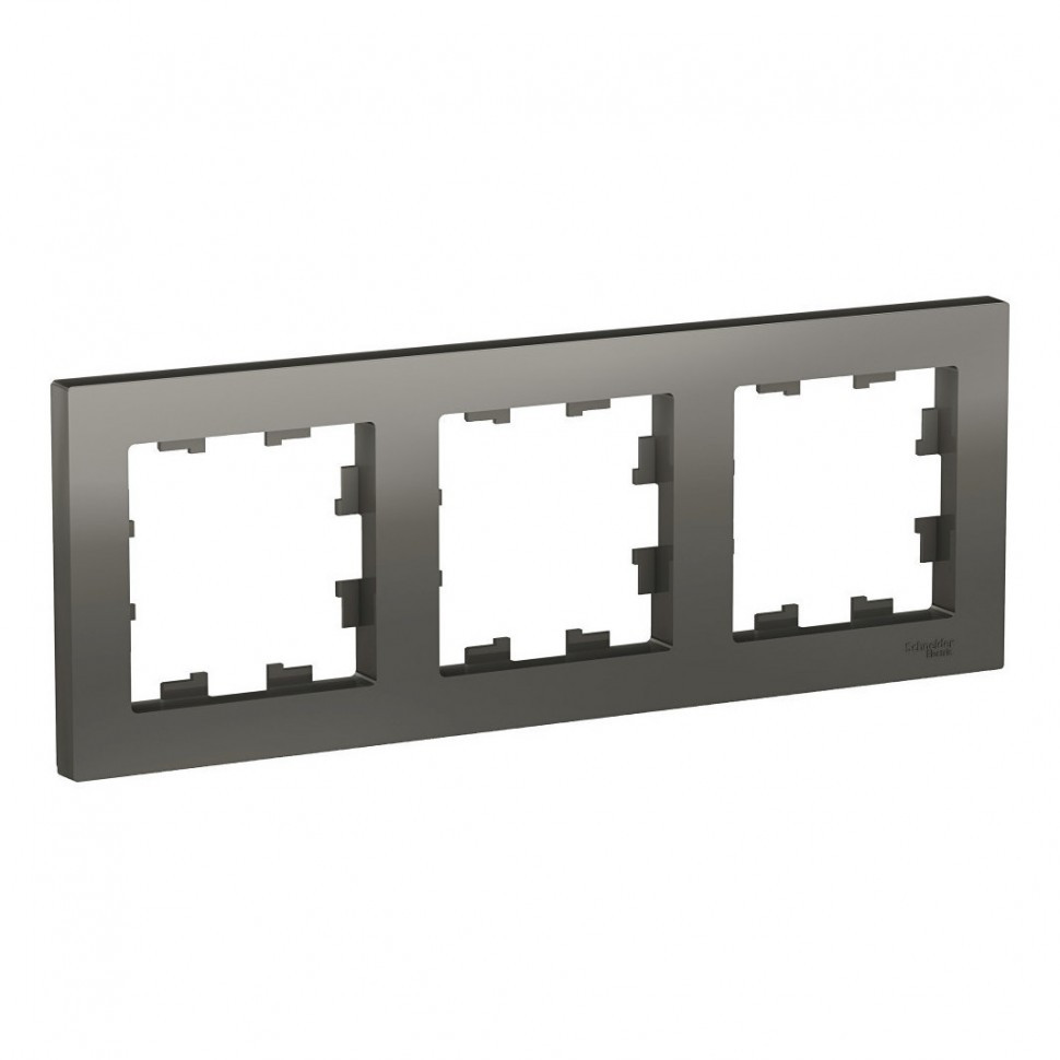 Рамка Schneider Electric Atlas Design на 3 поста, сталь фото 1 — Multielectrika