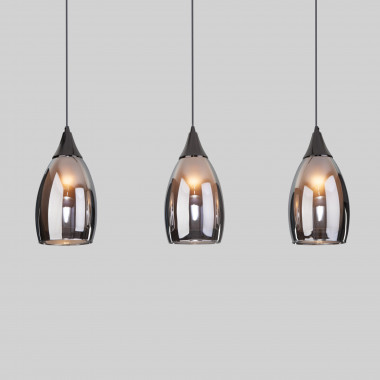 Подвесной светильник со стеклянным плафоном 50285/3 черный жемчуг — Multielectrika